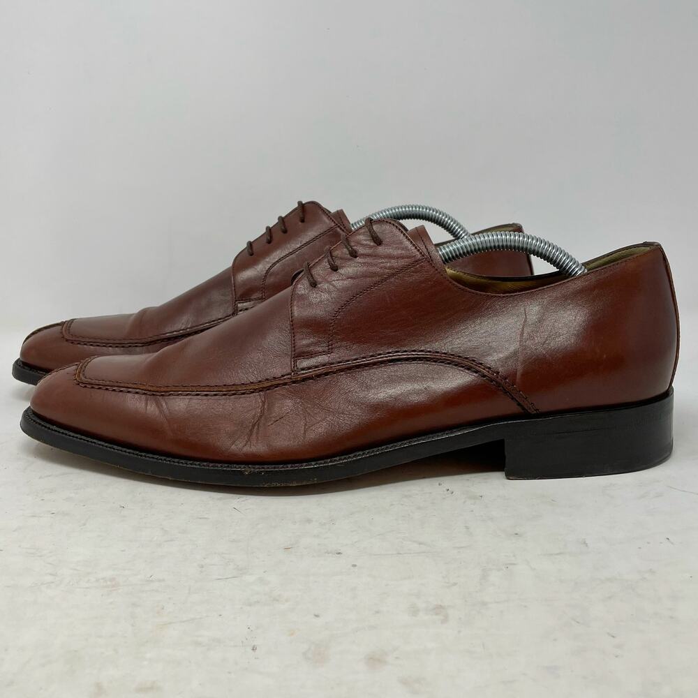 Bologna Nordstrom Brown Leather Dante Split Toe Oxfords Mens Size 11